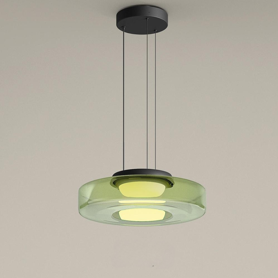 Moderne glaspendel | Justerbar pendelkabel, LED-lamper | 12W