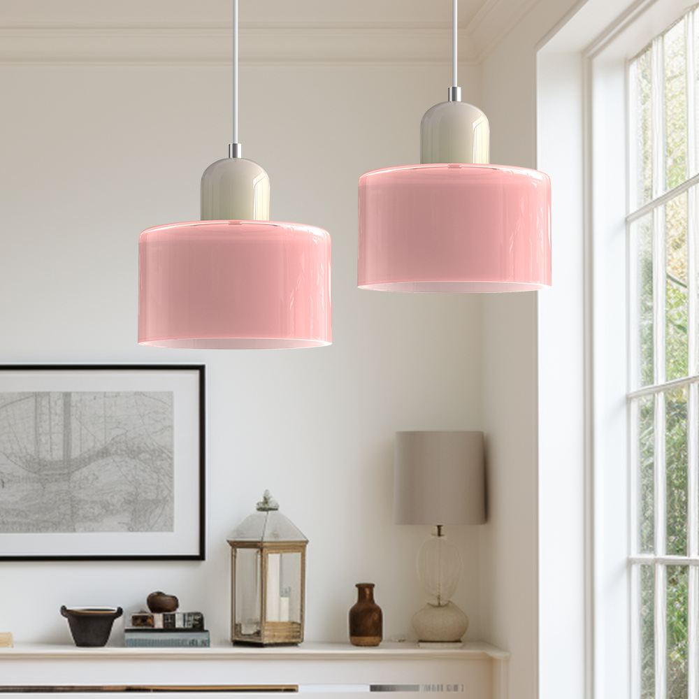 Lille glaspendel - LED, glas/metal, max 12W, trykknapkontakt, E27, CE/UL-certificeret, moderne elegance