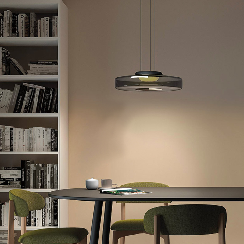 Moderne glaspendel | Justerbar pendelkabel, LED-lamper | 12W