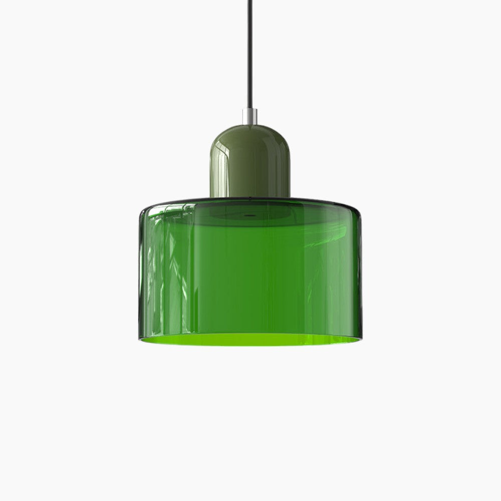 Lille glaspendel - LED, glas/metal, max 12W, trykknapkontakt, E27, CE/UL-certificeret, moderne elegance