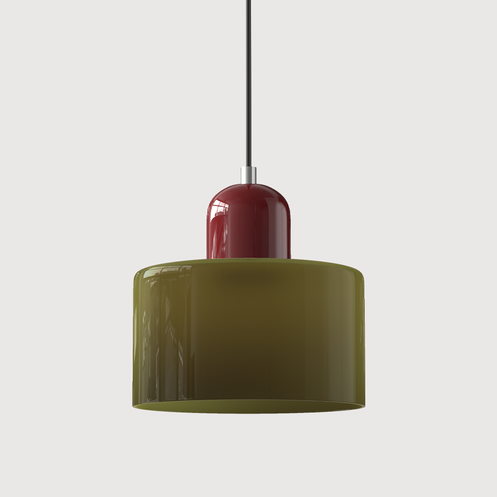 Lille glaspendel - LED, glas/metal, max 12W, trykknapkontakt, E27, CE/UL-certificeret, moderne elegance