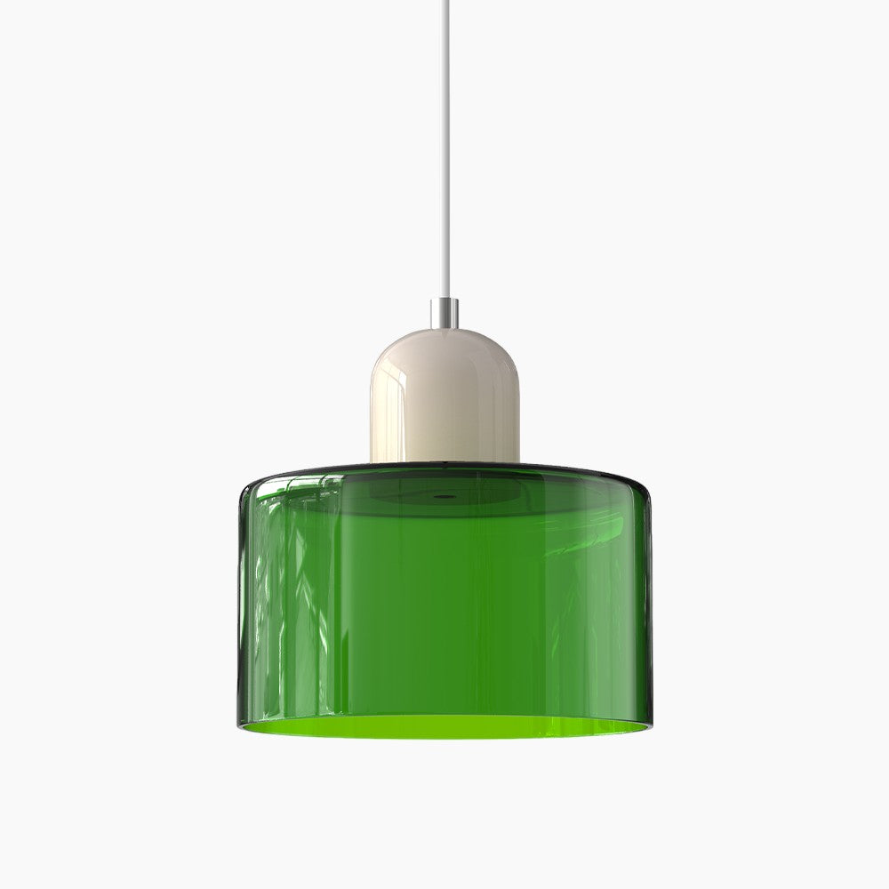 Lille glaspendel - LED, glas/metal, max 12W, trykknapkontakt, E27, CE/UL-certificeret, moderne elegance