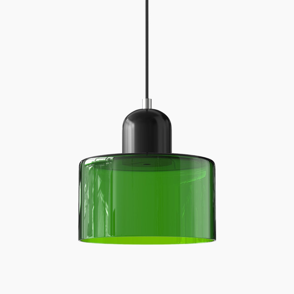 Lille glaspendel - LED, glas/metal, max 12W, trykknapkontakt, E27, CE/UL-certificeret, moderne elegance
