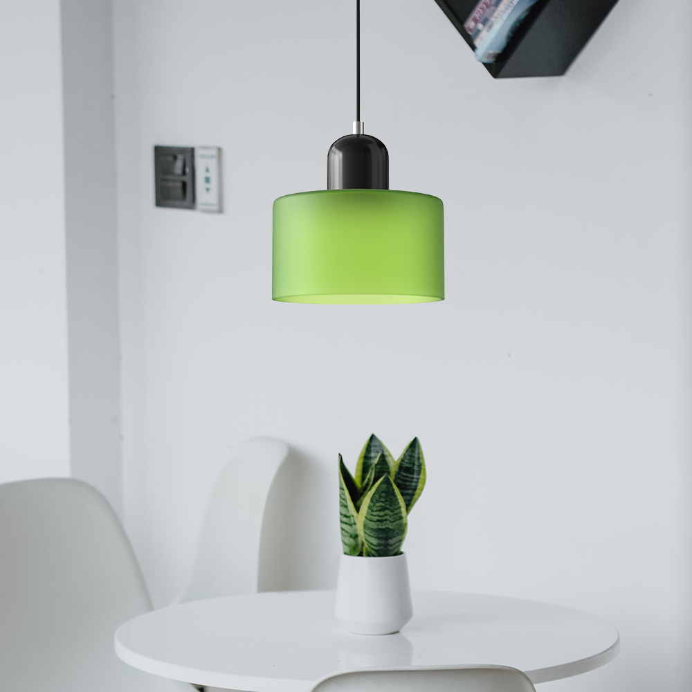 Lille glaspendel - LED, glas/metal, max 12W, trykknapkontakt, E27, CE/UL-certificeret, moderne elegance