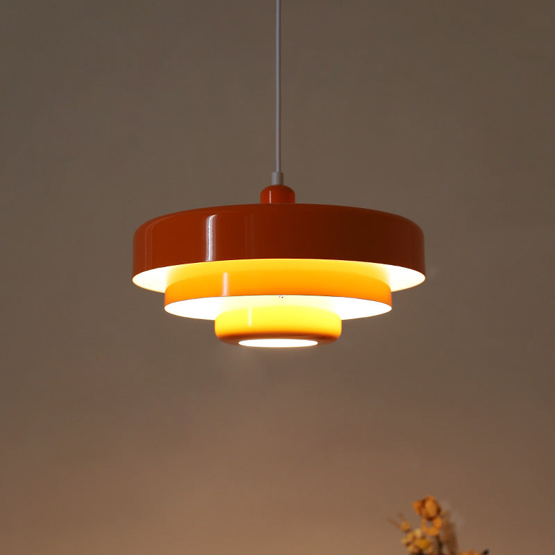 Pendellampe - Mid-Century Modern Jernskærm, Sort & Guld Finish, E27