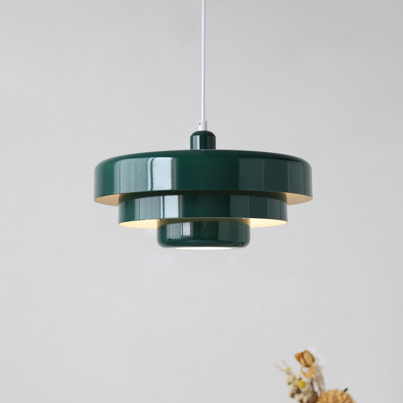 Pendellampe - Mid-Century Modern Jernskærm, Sort & Guld Finish, E27