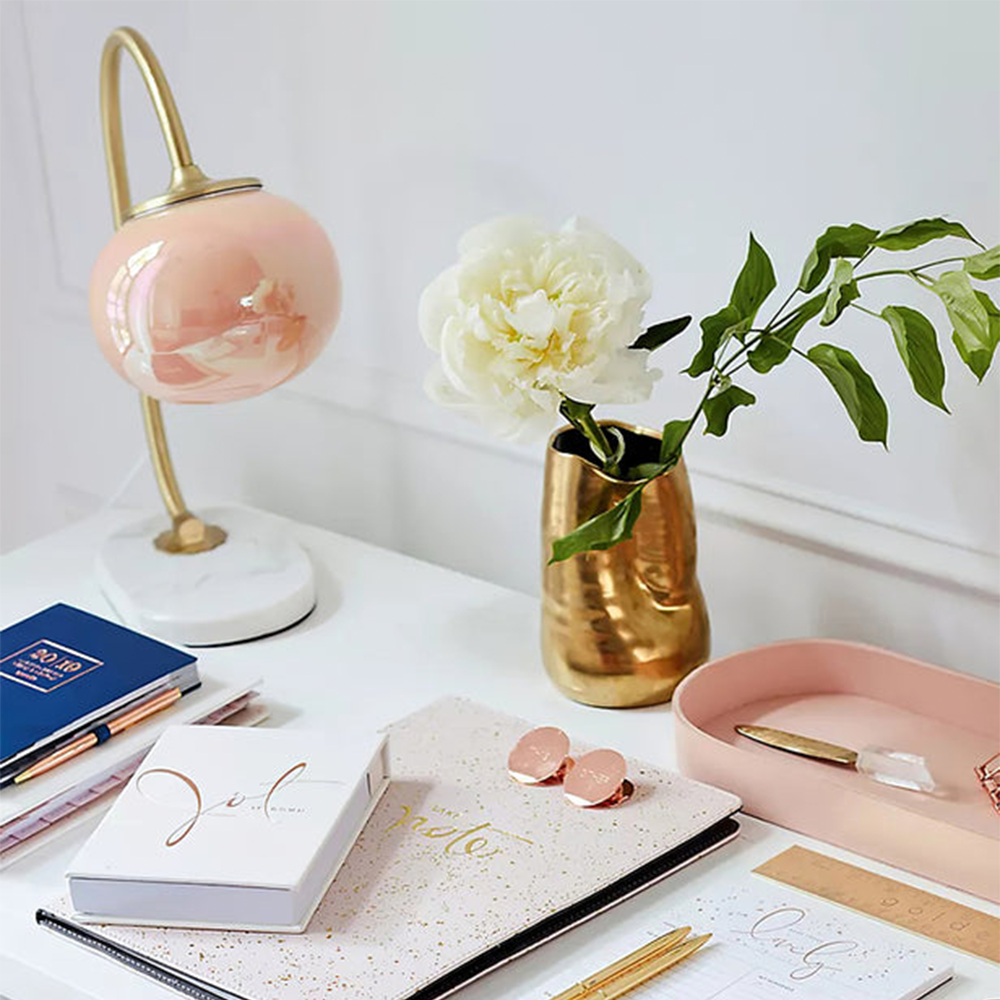 Marshmallow | Bordlampe i metal og glas