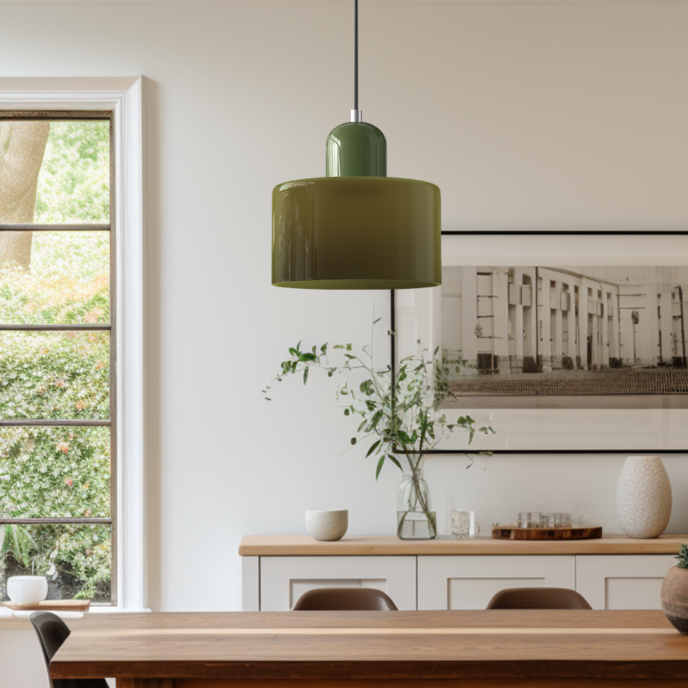 Lille glaspendel - LED, glas/metal, max 12W, trykknapkontakt, E27, CE/UL-certificeret, moderne elegance