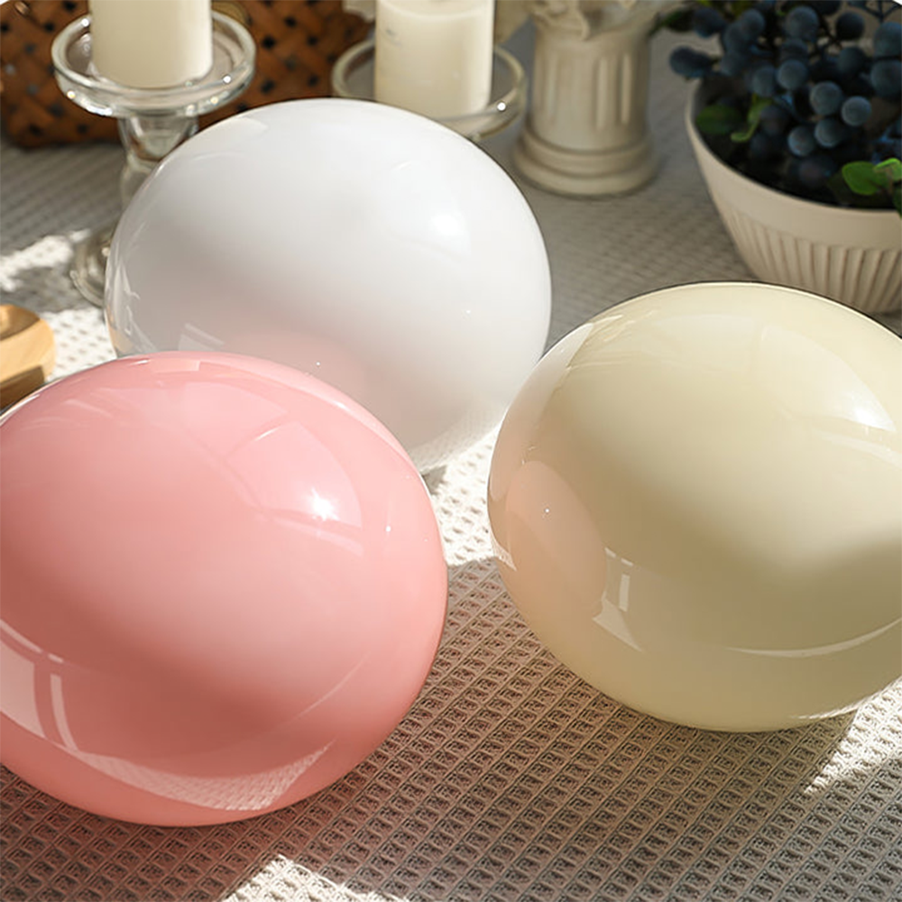 Marshmallow | Bordlampe i metal og glas