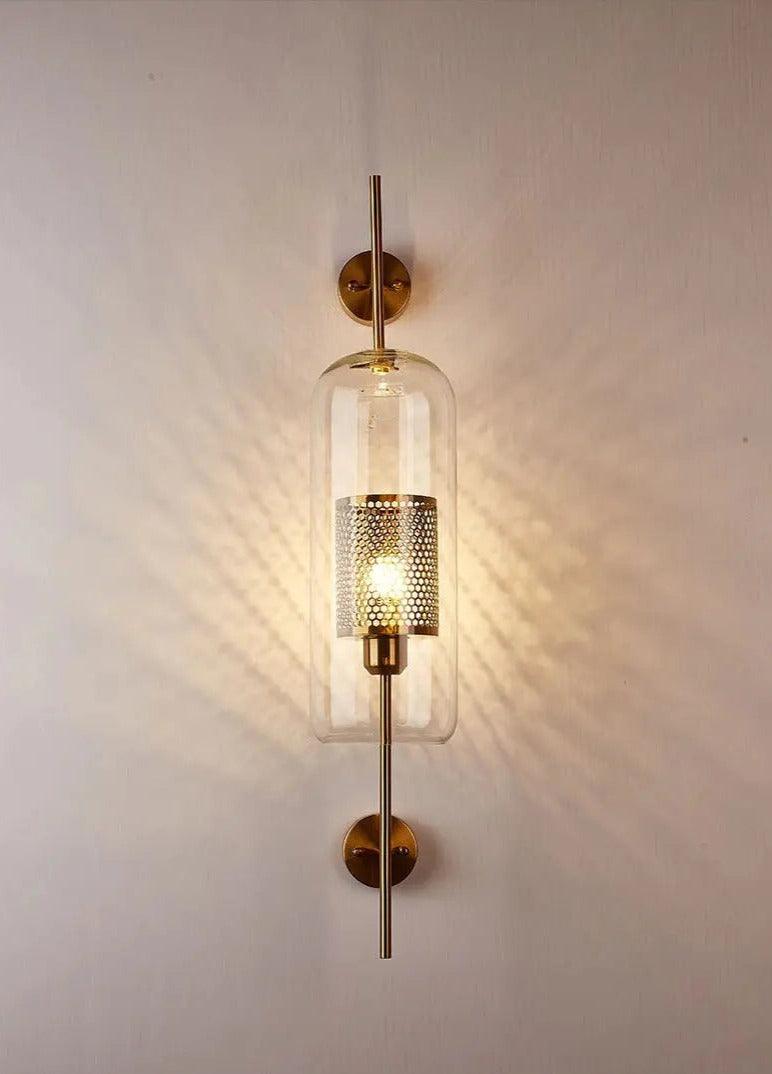 Luksuriøs Væglampe - Moderne Nordisk Design, Glas og Metal, Nem Installation