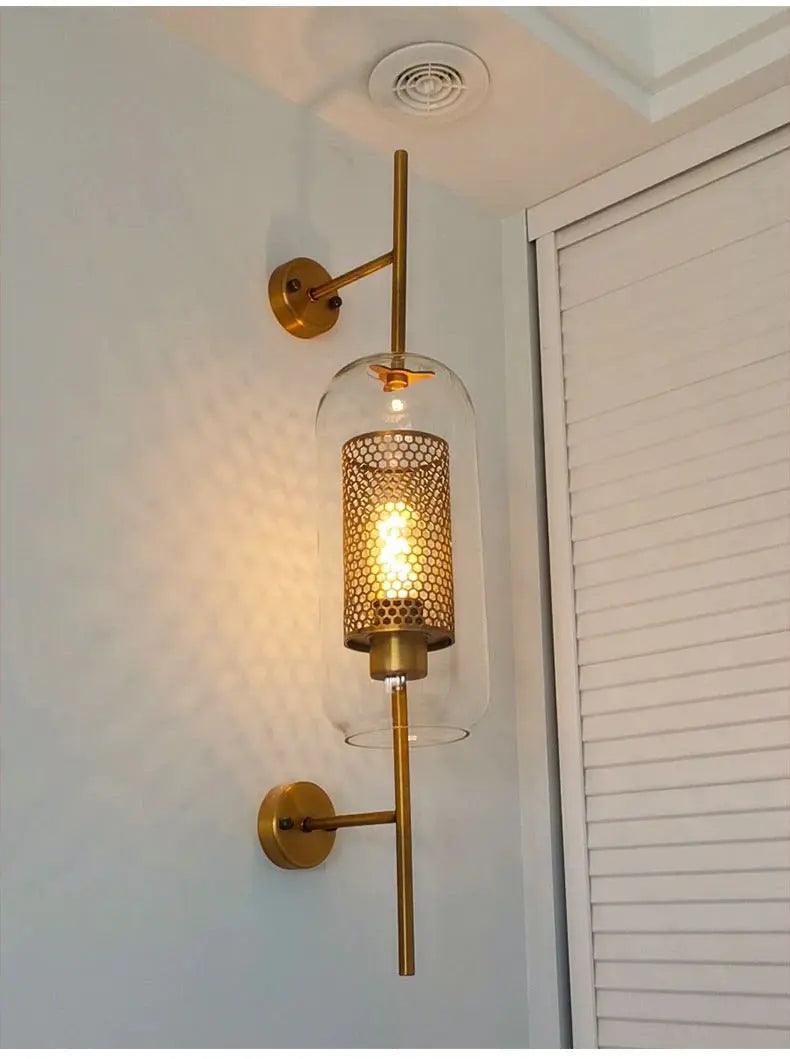 Luksuriøs Væglampe - Moderne Nordisk Design, Glas og Metal, Nem Installation