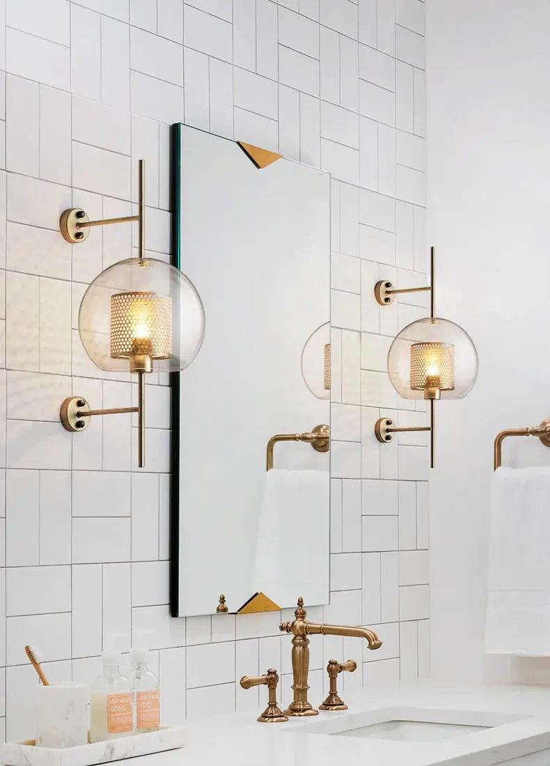 Luksuriøs Væglampe - Moderne Nordisk Design, Glas og Metal, Nem Installation