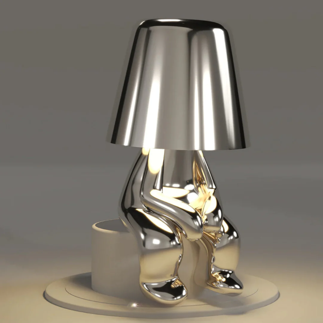 RayDude | Lampe med gylden mand