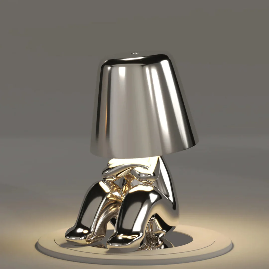 RayDude | Lampe med gylden mand