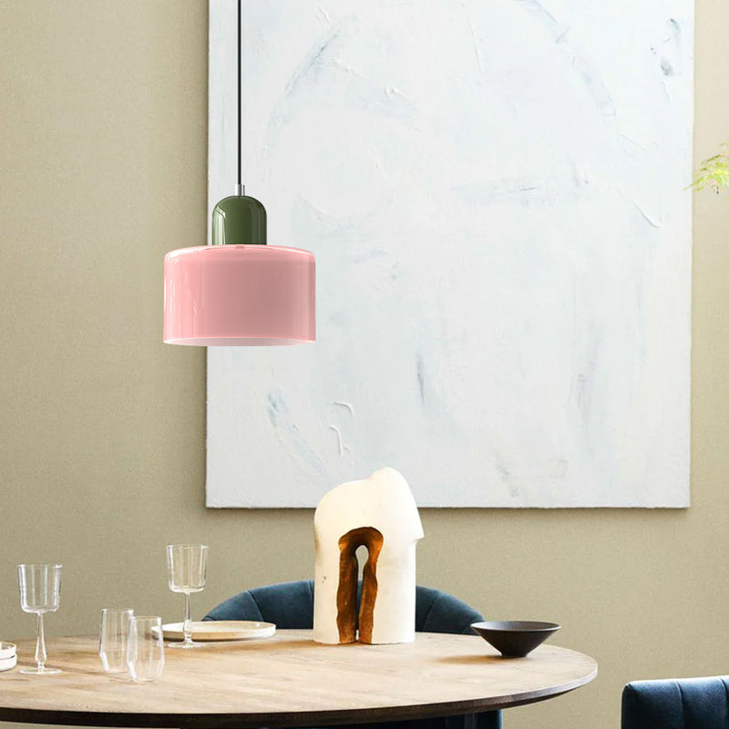 Lille glaspendel - LED, glas/metal, max 12W, trykknapkontakt, E27, CE/UL-certificeret, moderne elegance