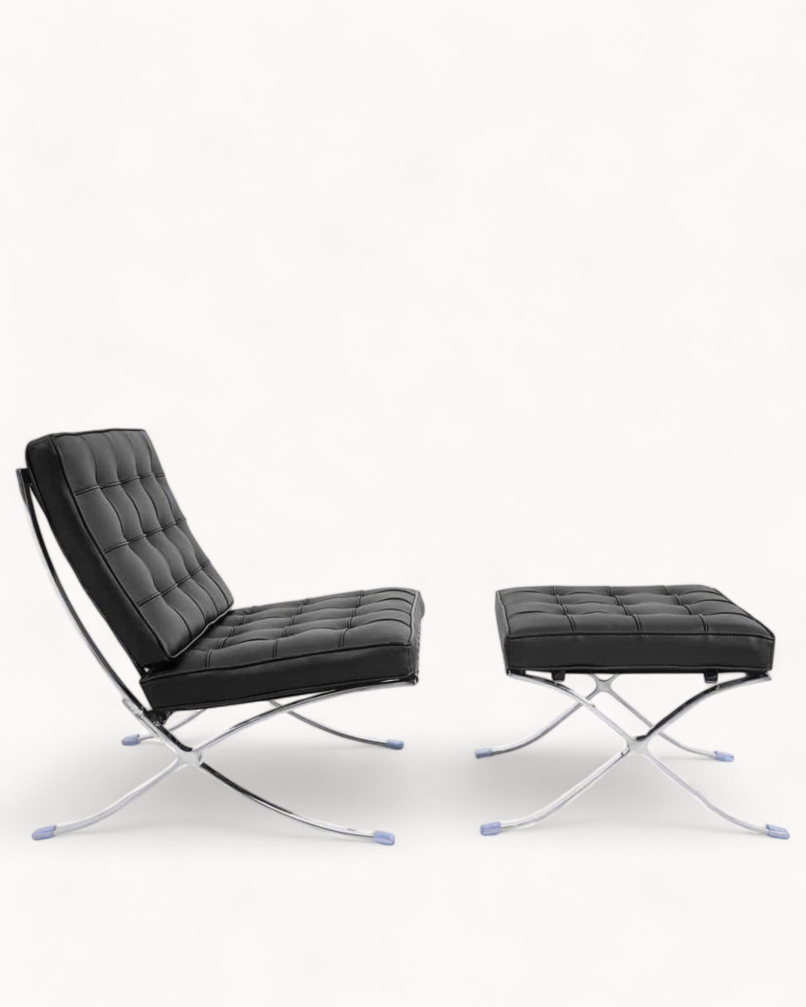 Sort kunstlæder med fodstøtte