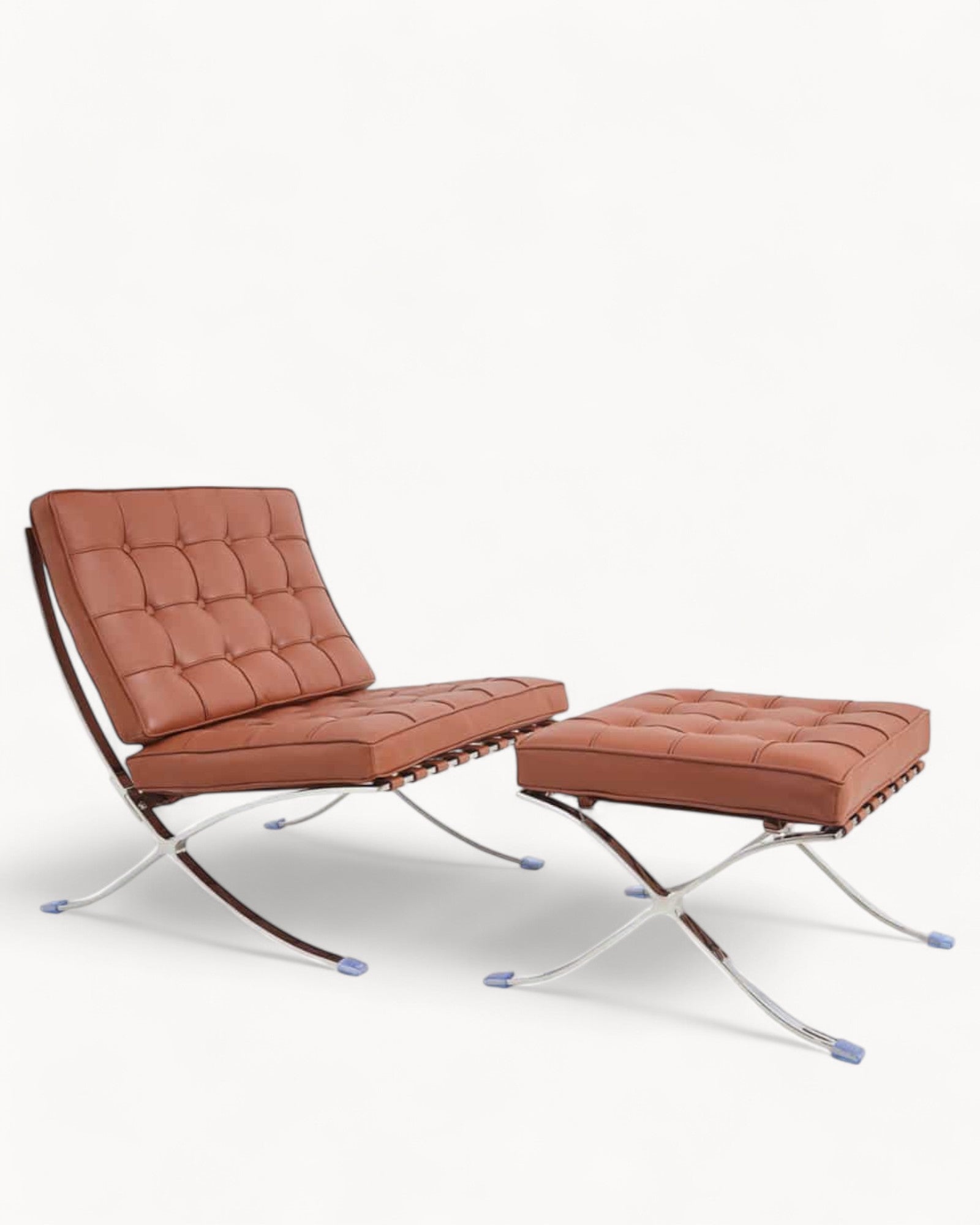 Brunt kunstlæder med fodstøtte