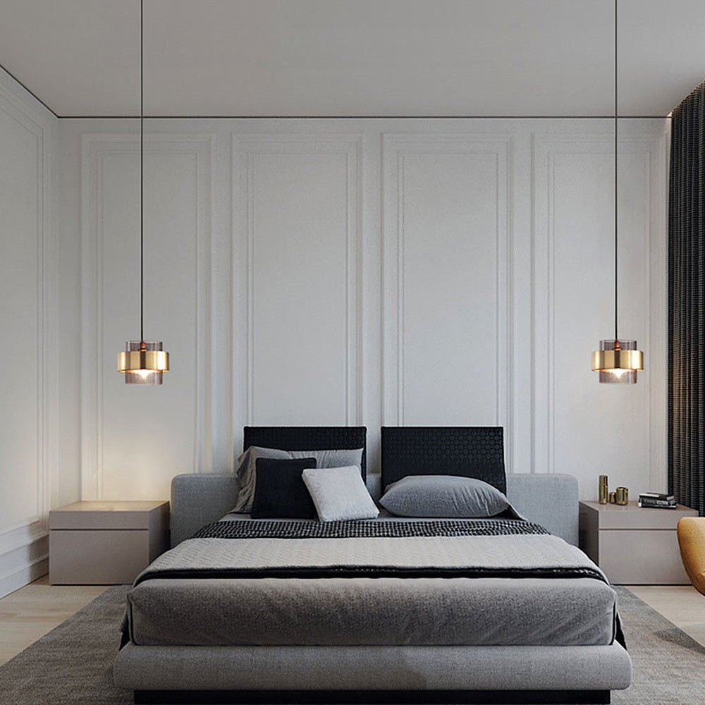 Moderne industriel hængelampe med justerbart 120 cm kabel - E27-loftslampe i metal og glas, vekselstrøm, ROHS/CCC/CE-certificeret