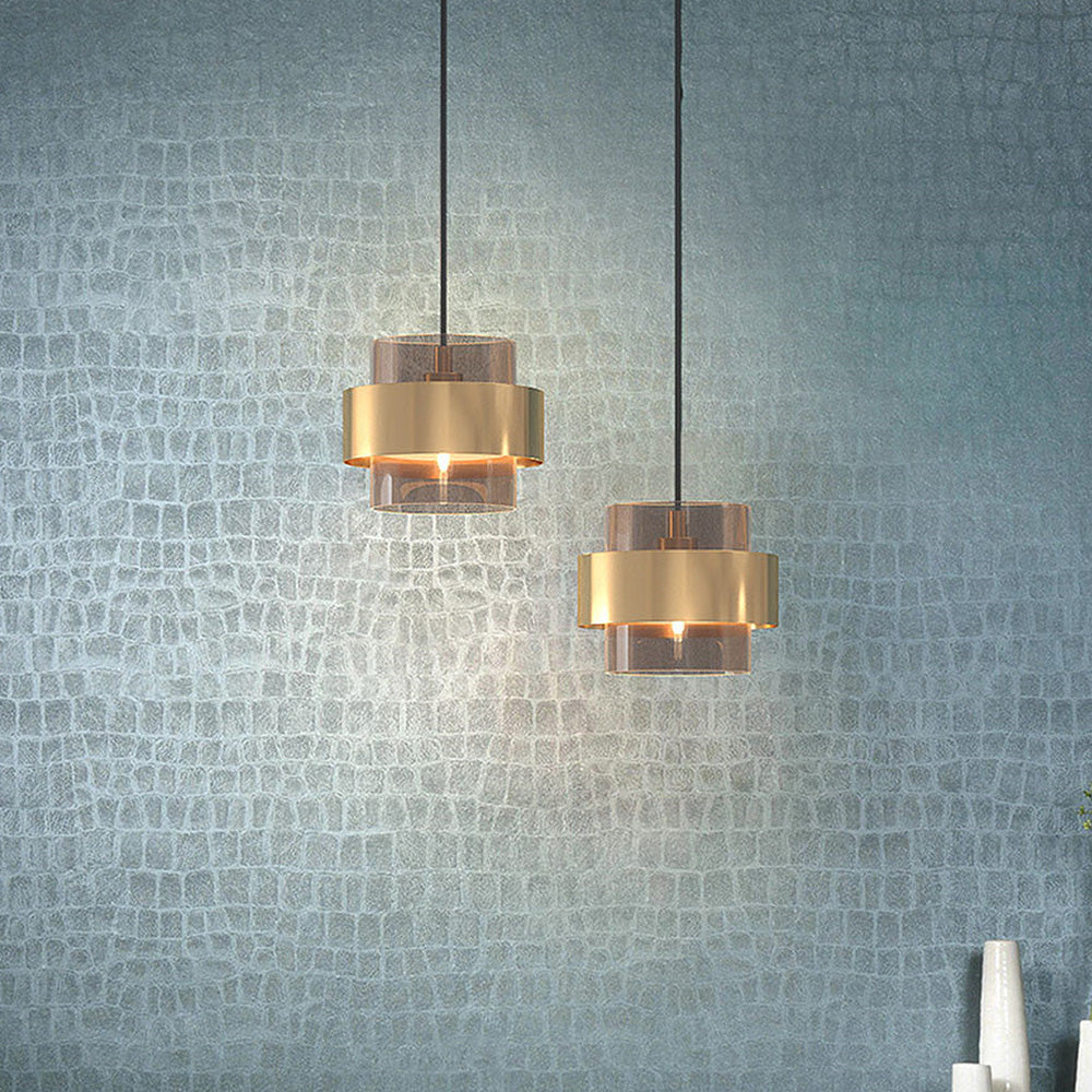 Moderne industriel hængelampe med justerbart 120 cm kabel - E27-loftslampe i metal og glas, vekselstrøm, ROHS/CCC/CE-certificeret