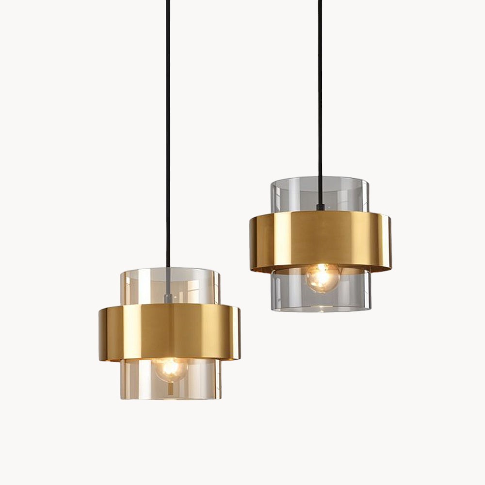 Moderne industriel hængelampe med justerbart 120 cm kabel - E27-loftslampe i metal og glas, vekselstrøm, ROHS/CCC/CE-certificeret