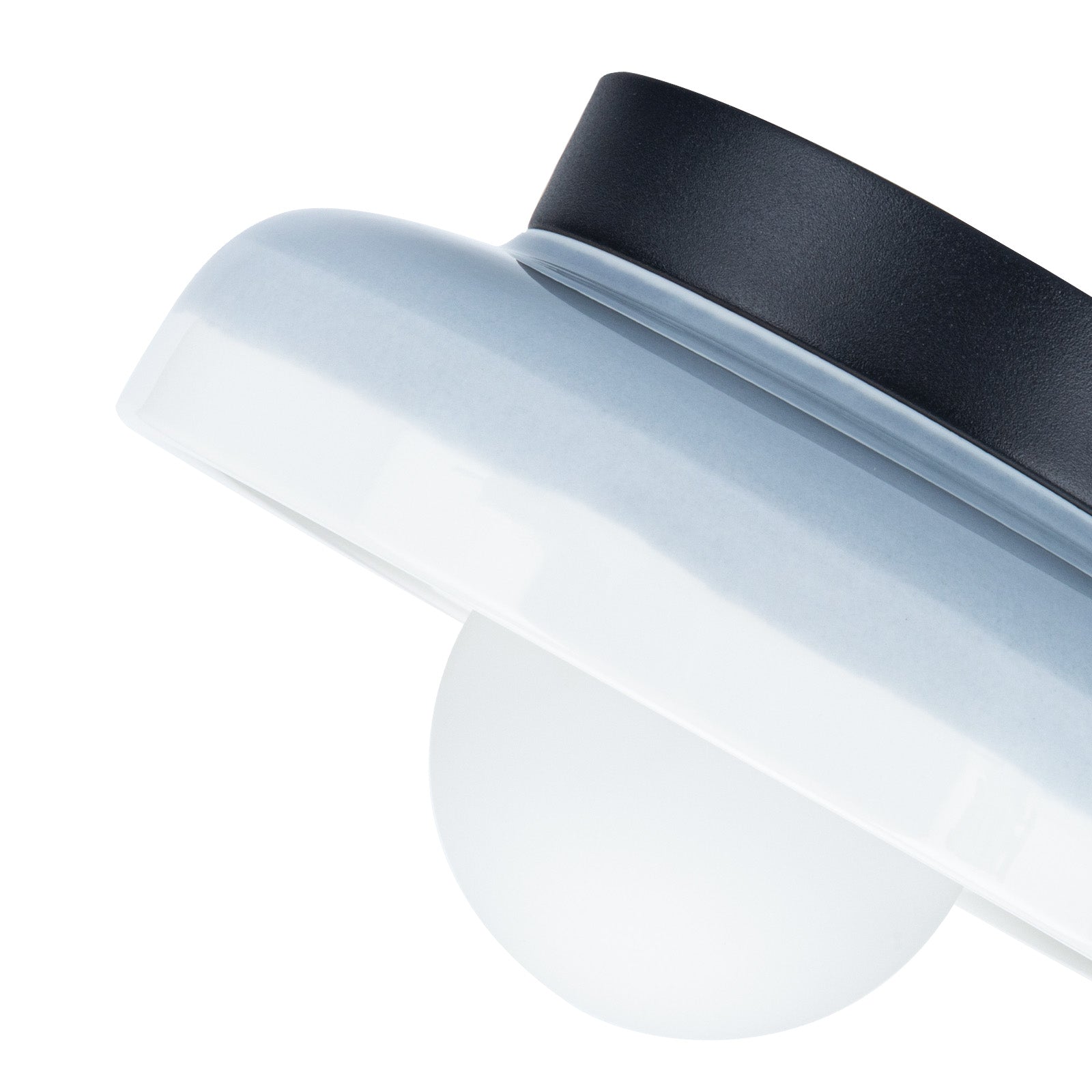 Minimalistisk blå rund keramisk væglampe D20cm H20cm | Hardwired G9-pærefod