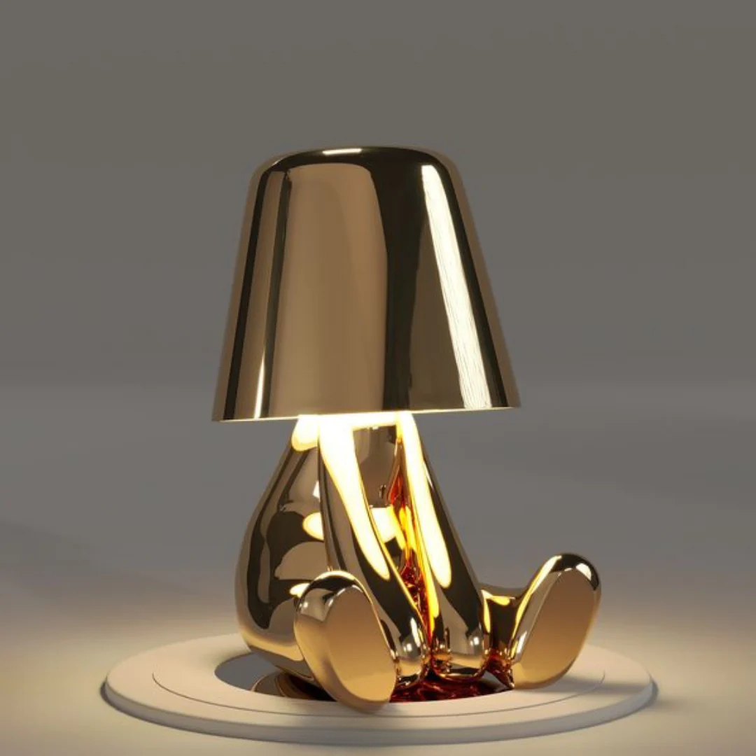 RayDude | Lampe med gylden mand