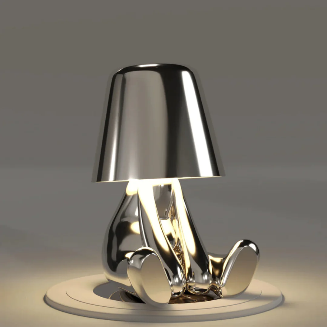 RayDude | Lampe med gylden mand