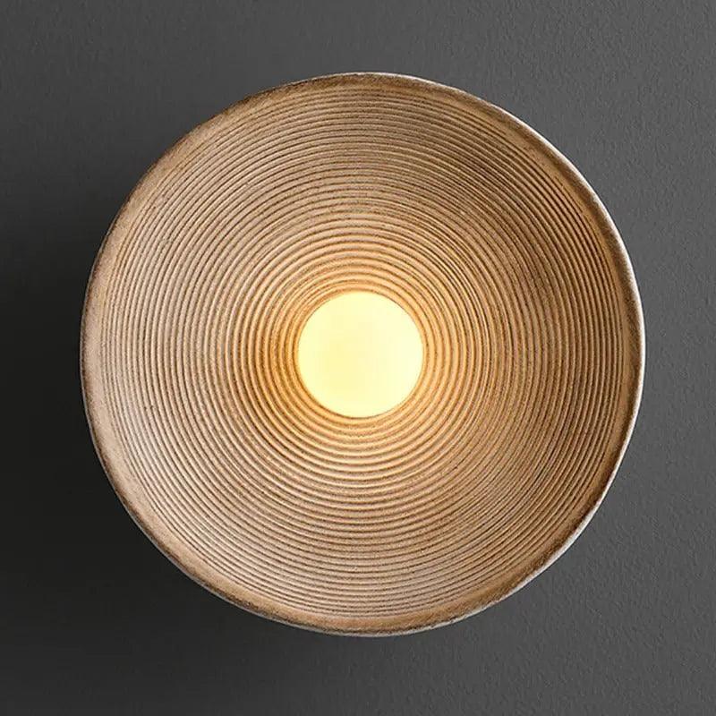Retro-væglampe - resin og matteret glas, LED-pære inkluderet, vintage-stil, nem installation, G9-sokkel, 110/220V - hvid/lysebrun