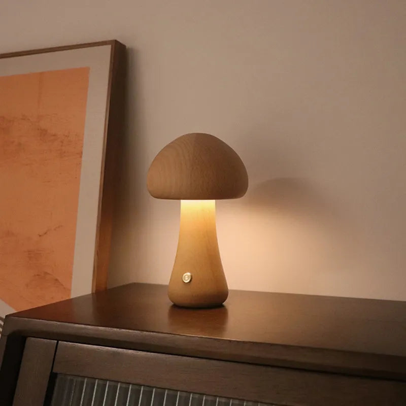 Mushglow | Unik og elegant bordlampe uden ledning