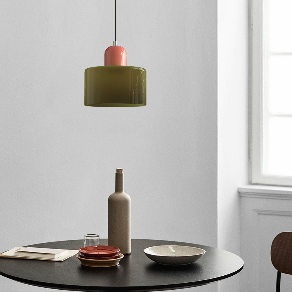 Lille glaspendel - LED, glas/metal, max 12W, trykknapkontakt, E27, CE/UL-certificeret, moderne elegance