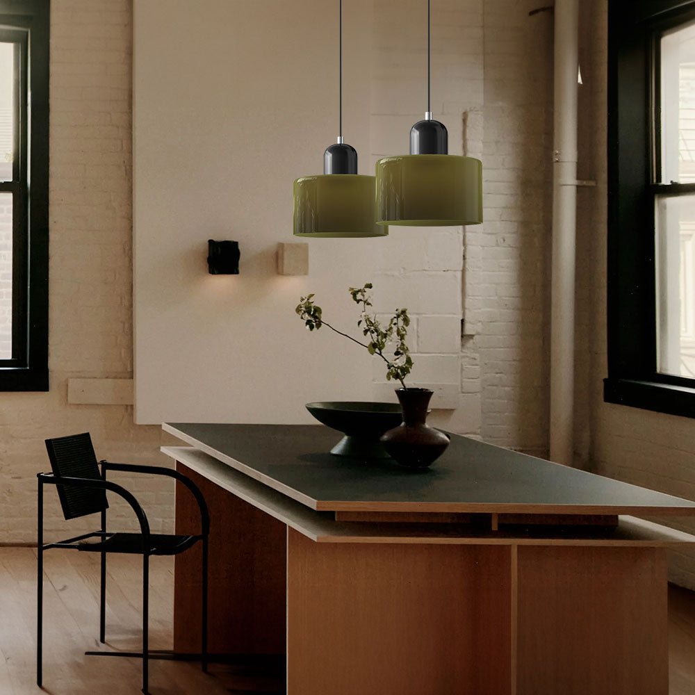 Lille glaspendel - LED, glas/metal, max 12W, trykknapkontakt, E27, CE/UL-certificeret, moderne elegance