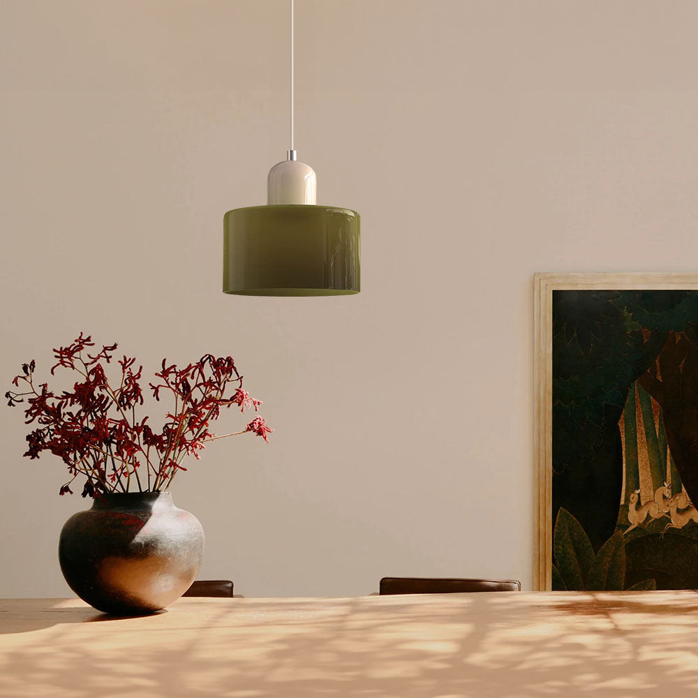 Lille glaspendel - LED, glas/metal, max 12W, trykknapkontakt, E27, CE/UL-certificeret, moderne elegance