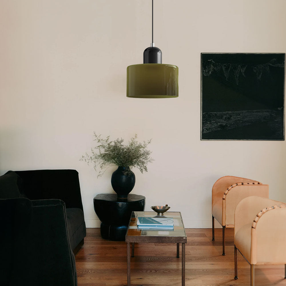 Lille glaspendel - LED, glas/metal, max 12W, trykknapkontakt, E27, CE/UL-certificeret, moderne elegance