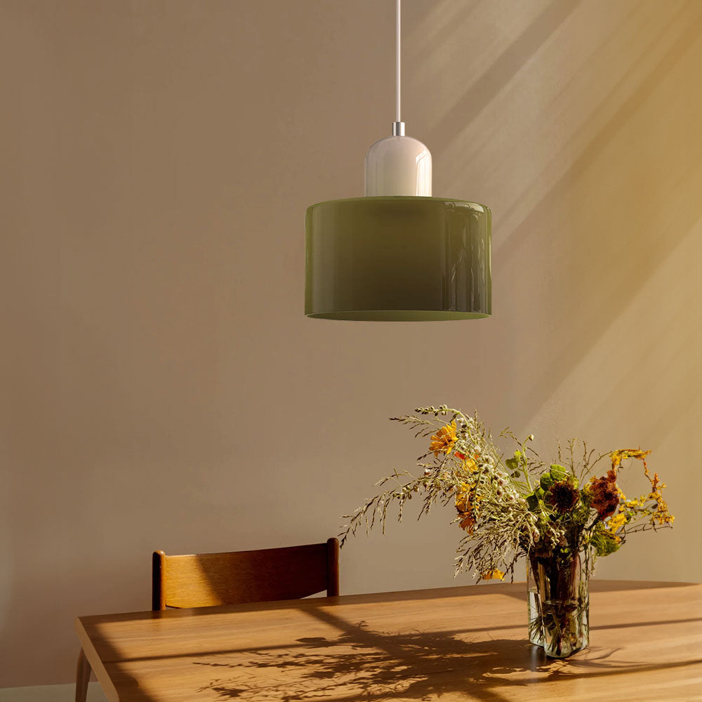 Lille glaspendel - LED, glas/metal, max 12W, trykknapkontakt, E27, CE/UL-certificeret, moderne elegance