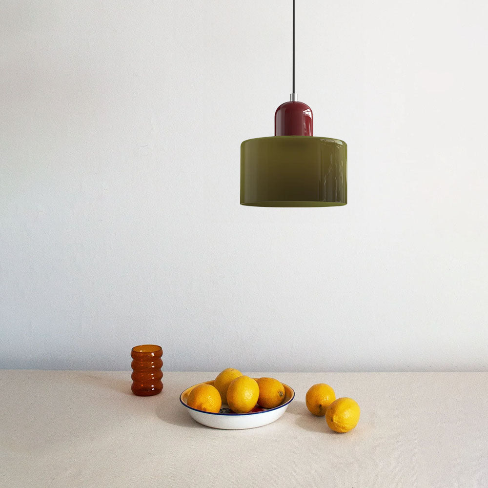 Lille glaspendel - LED, glas/metal, max 12W, trykknapkontakt, E27, CE/UL-certificeret, moderne elegance