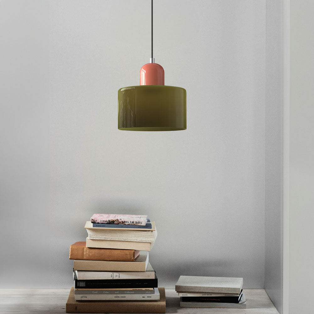Lille glaspendel - LED, glas/metal, max 12W, trykknapkontakt, E27, CE/UL-certificeret, moderne elegance