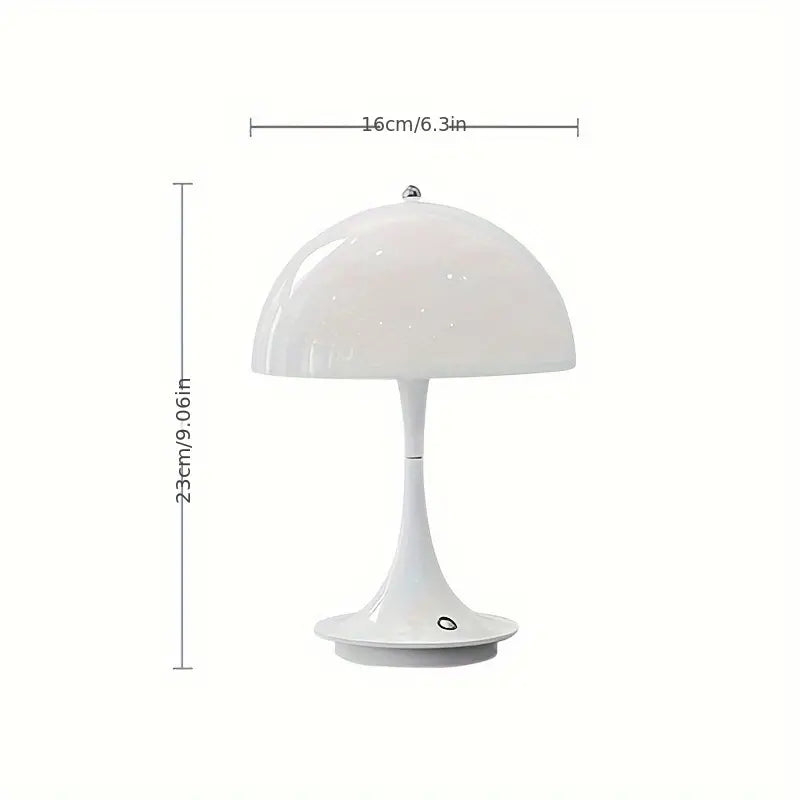 Moderne Mushroom Mimic LED-Bordlampe - 2W, Justerbar 3000K-6000K, Touch