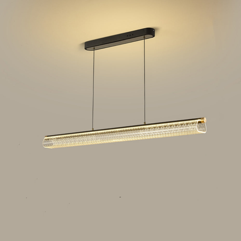 Frosted Clear LED-pendel - nordisk moderne stil, 72W, akryl & aluminium, justerbar, dæmpbar, til stue & dekoration