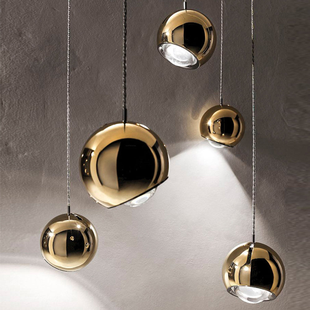 Mid-Century Art Deco-pendel, sølv og guld, LED-hængelampe, 90-260V, ikke dæmpbar