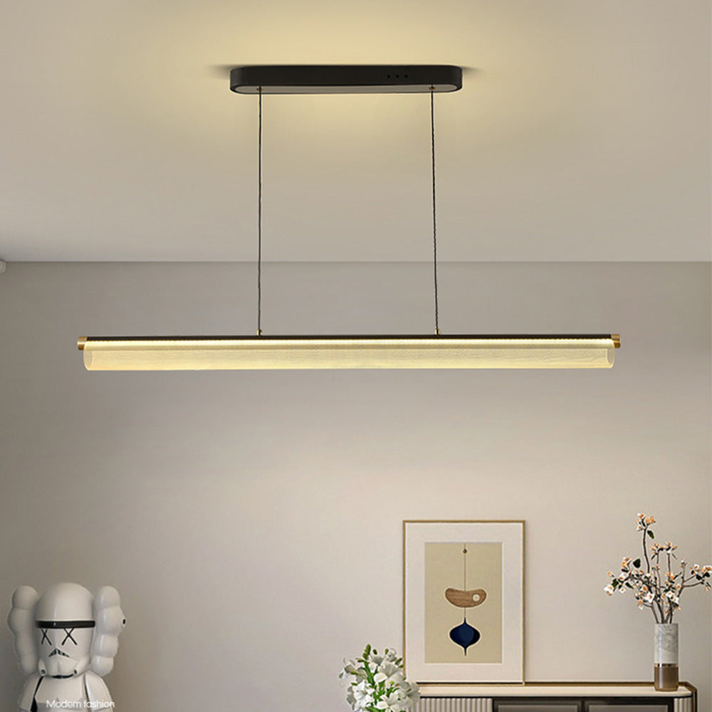 Frosted Clear LED-pendel - nordisk moderne stil, 72W, akryl & aluminium, justerbar, dæmpbar, til stue & dekoration