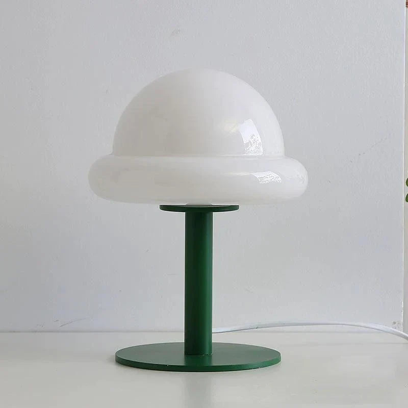 Mid Century Modern Mushroom bordlampe | LED, flerfarvet, glassten, tænd/sluk-kontakt, UL-certificeret