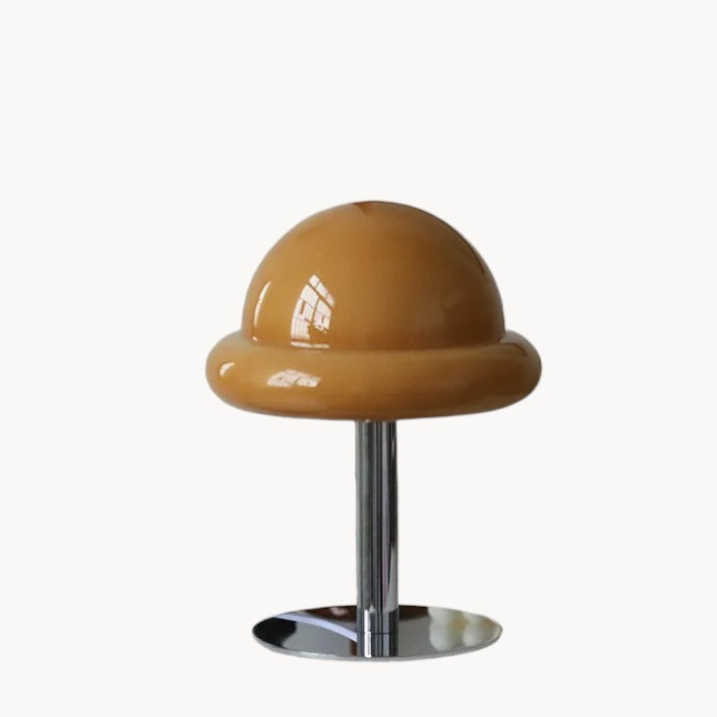 Mid Century Modern Mushroom bordlampe | LED, flerfarvet, glassten, tænd/sluk-kontakt, UL-certificeret