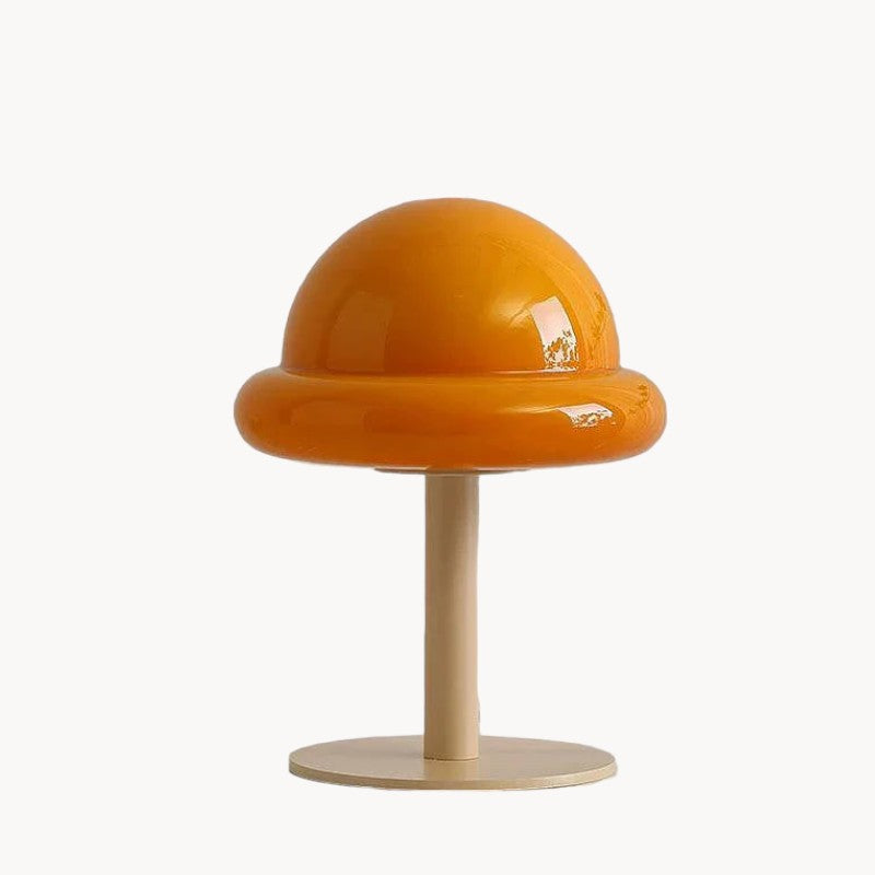 Mid Century Modern Mushroom bordlampe | LED, flerfarvet, glassten, tænd/sluk-kontakt, UL-certificeret