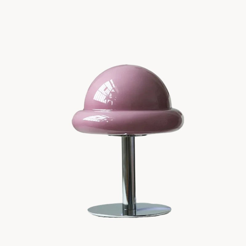 Mid Century Modern Mushroom bordlampe | LED, flerfarvet, glassten, tænd/sluk-kontakt, UL-certificeret