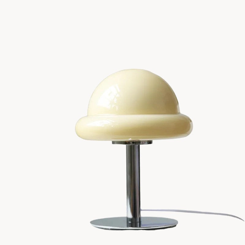 Mid Century Modern Mushroom bordlampe | LED, flerfarvet, glassten, tænd/sluk-kontakt, UL-certificeret
