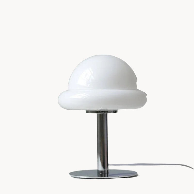 Mid Century Modern Mushroom bordlampe | LED, flerfarvet, glassten, tænd/sluk-kontakt, UL-certificeret