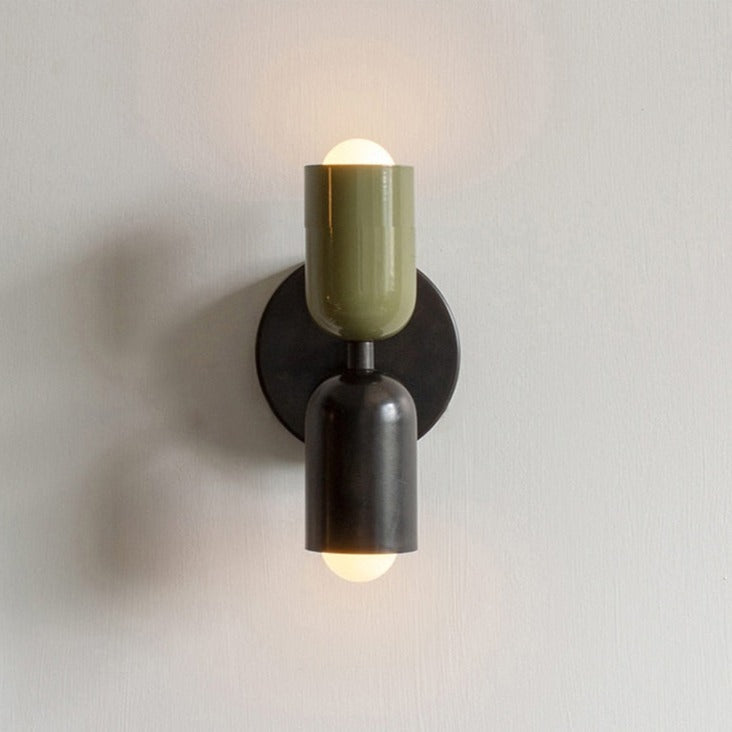Farverig, moderne væglampe - LED, dobbeltlys, jernhus, 90-260V, op/ned-belysning