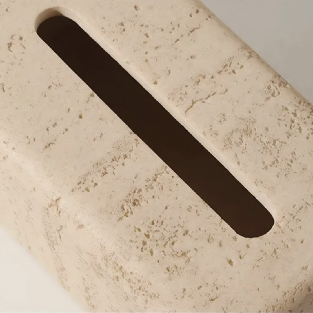 Tissue box i naturlig travertin