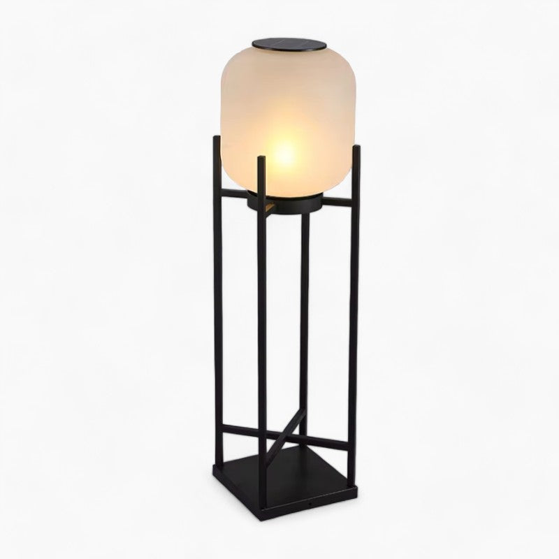 Moderne solcelle-gulvlampe med hus i rustfrit stål og PVC-skærm - 11-15W LED-lys, 36V Max, 3C certificeret - Klassisk lanterne til udendørs brug