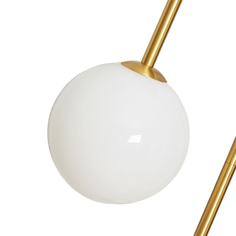 Nordic Gold Wall Sconces - Elegant guld og hvidt glas, G9 LED-lamper, børstet messing, vægmontering